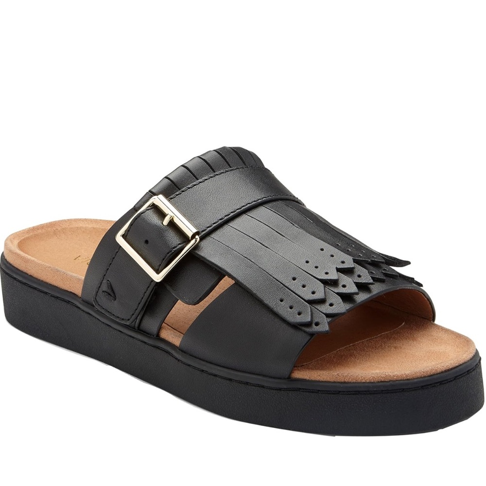 Vionic Black Minimalist Sandals